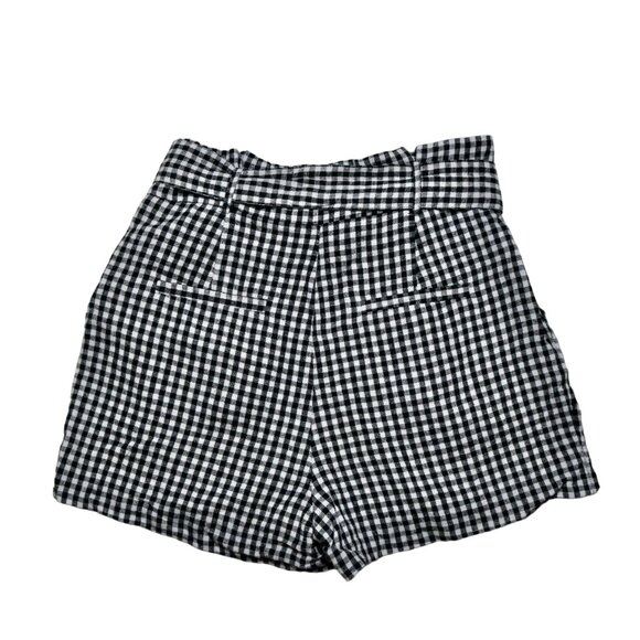 Dynamite's Women Checkered Black and White Shorts with Belt, size Extra Small - Picture 2 of 10